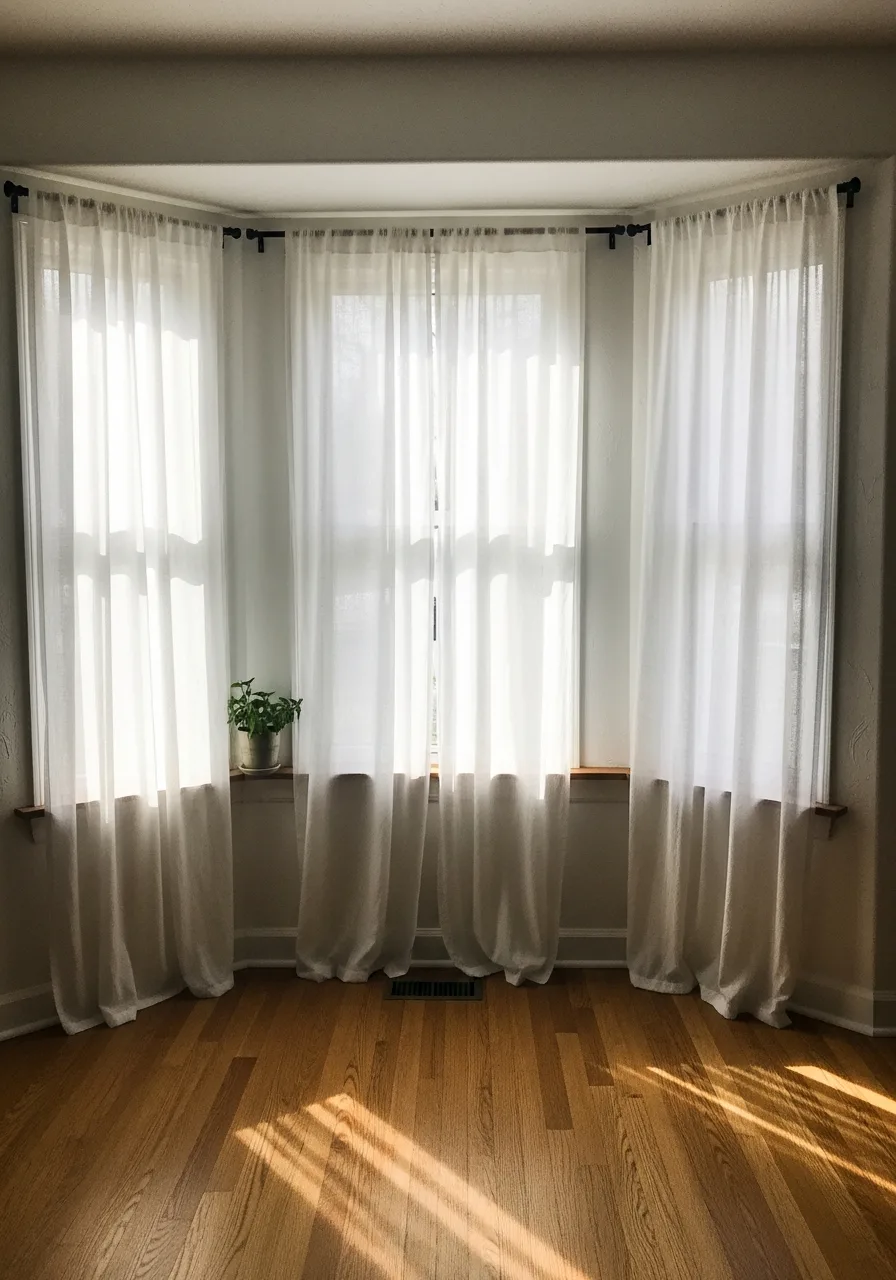8. Minimalist Sheer Curtains