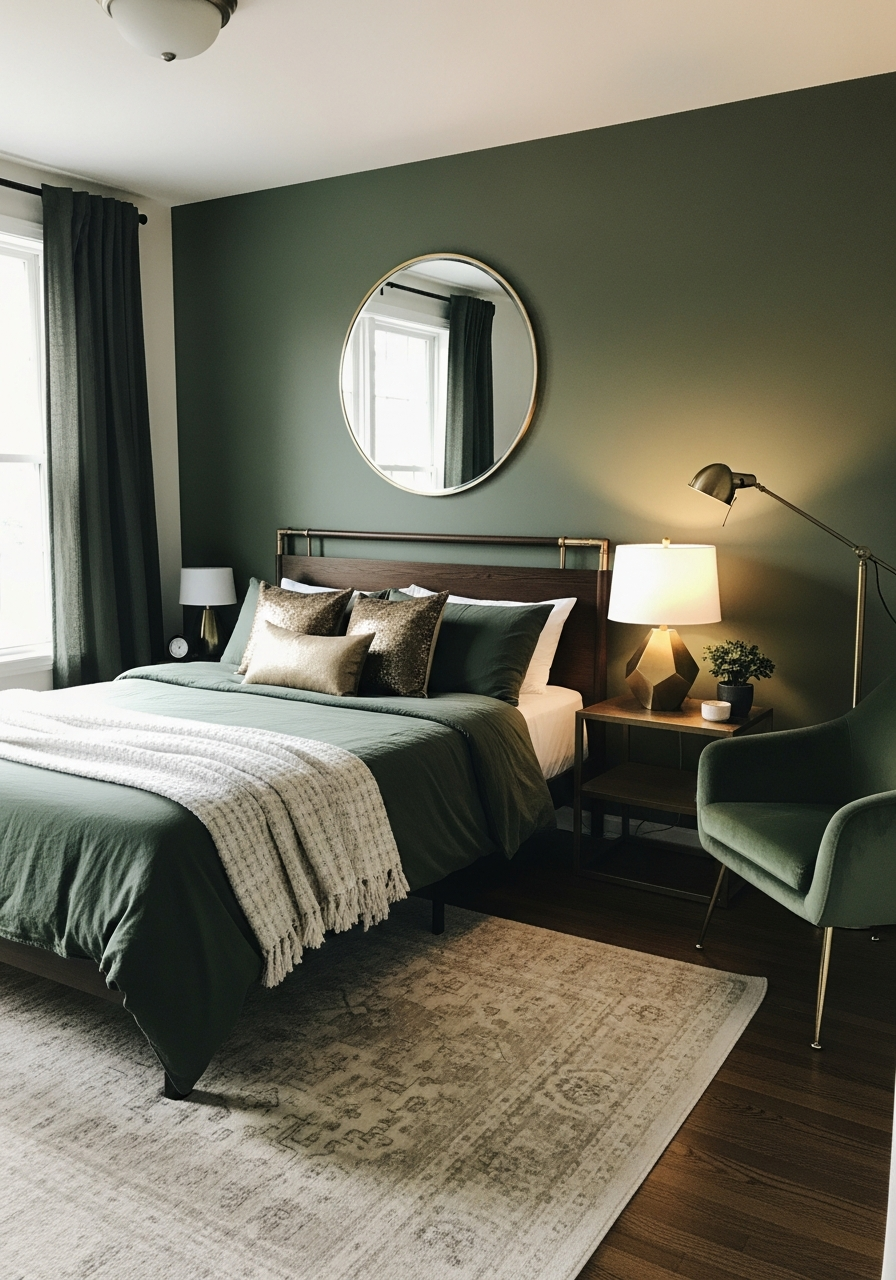 10. Forest Green and Brass