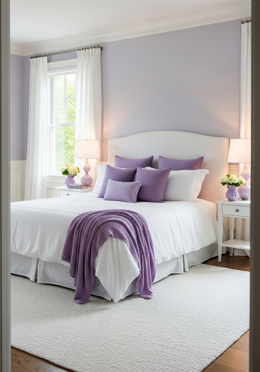 13. Lavender and White