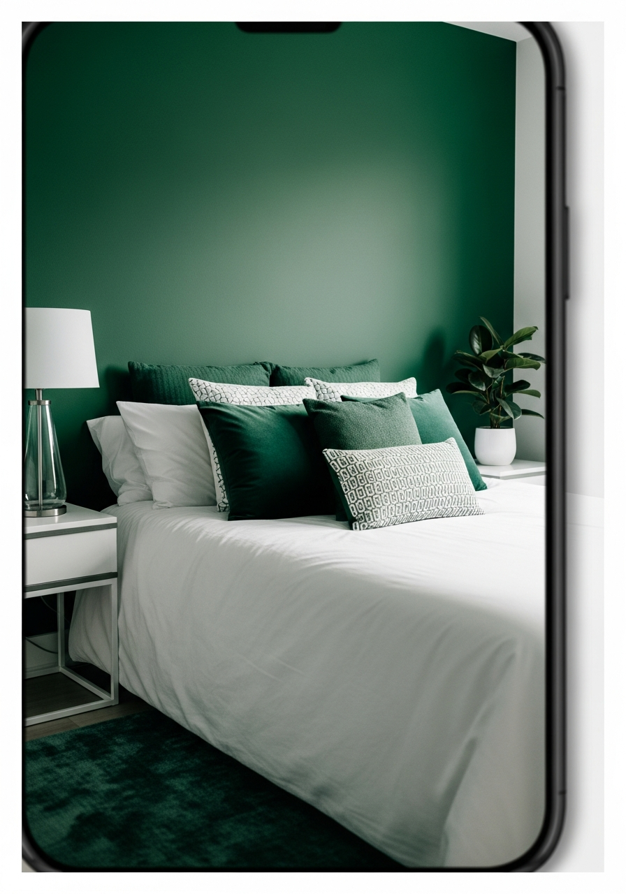 20. Emerald Green and White