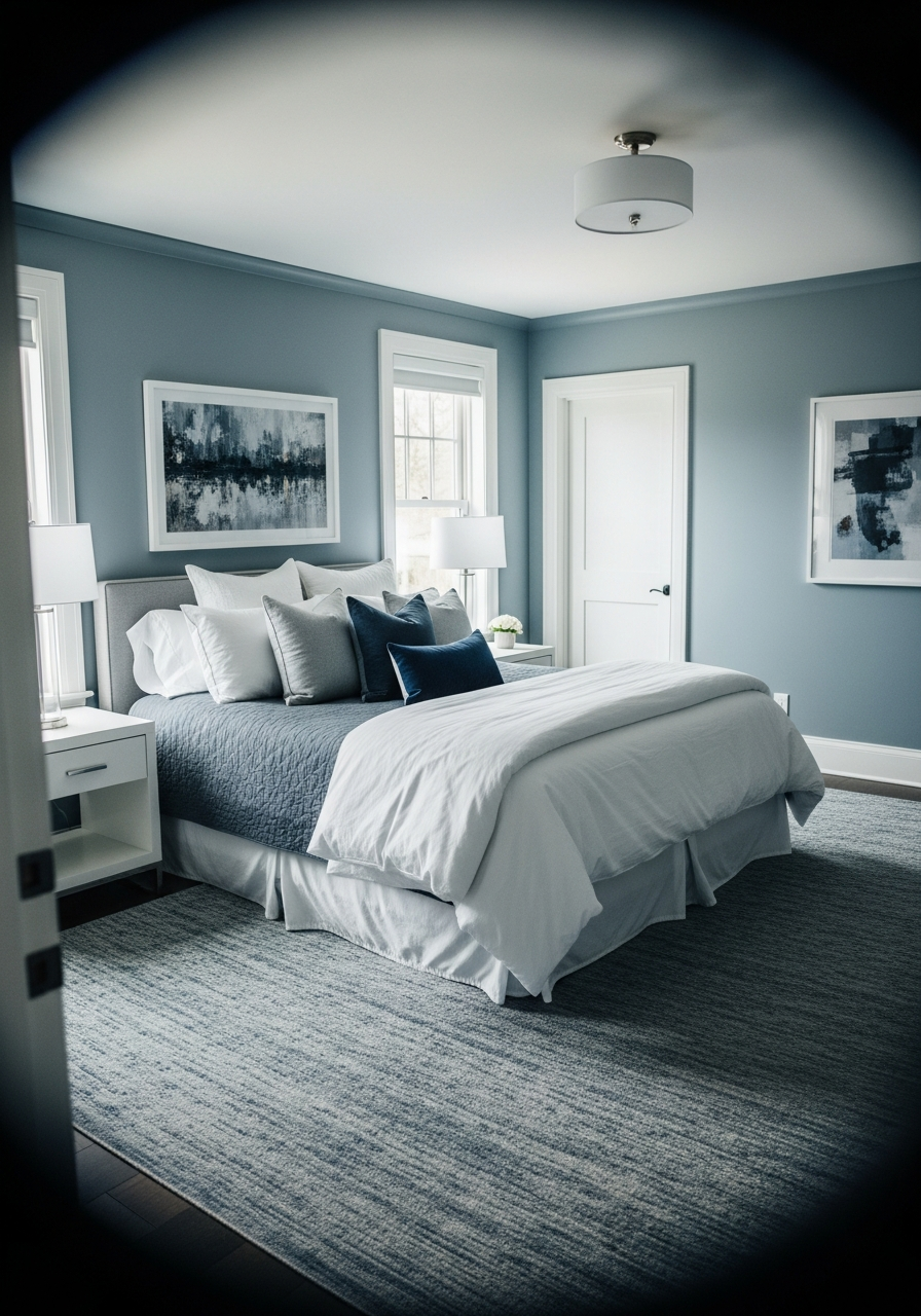 30. Blue Gray and White