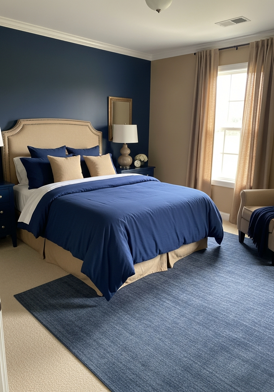 33. Navy Blue and Tan