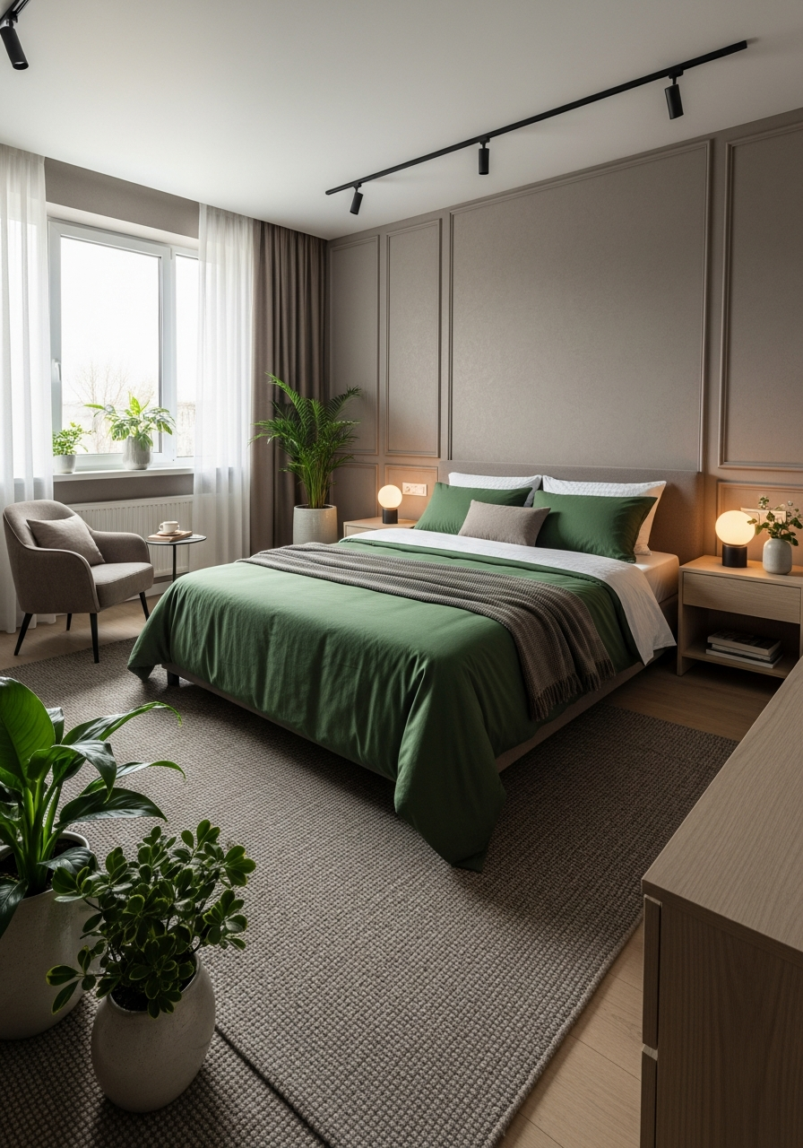 36. Moss Green and Taupe