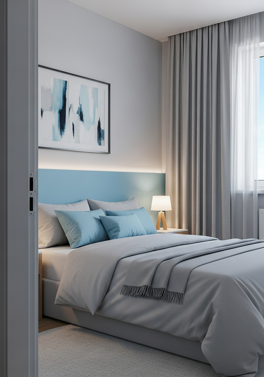 37. Light Blue and Pale Gray