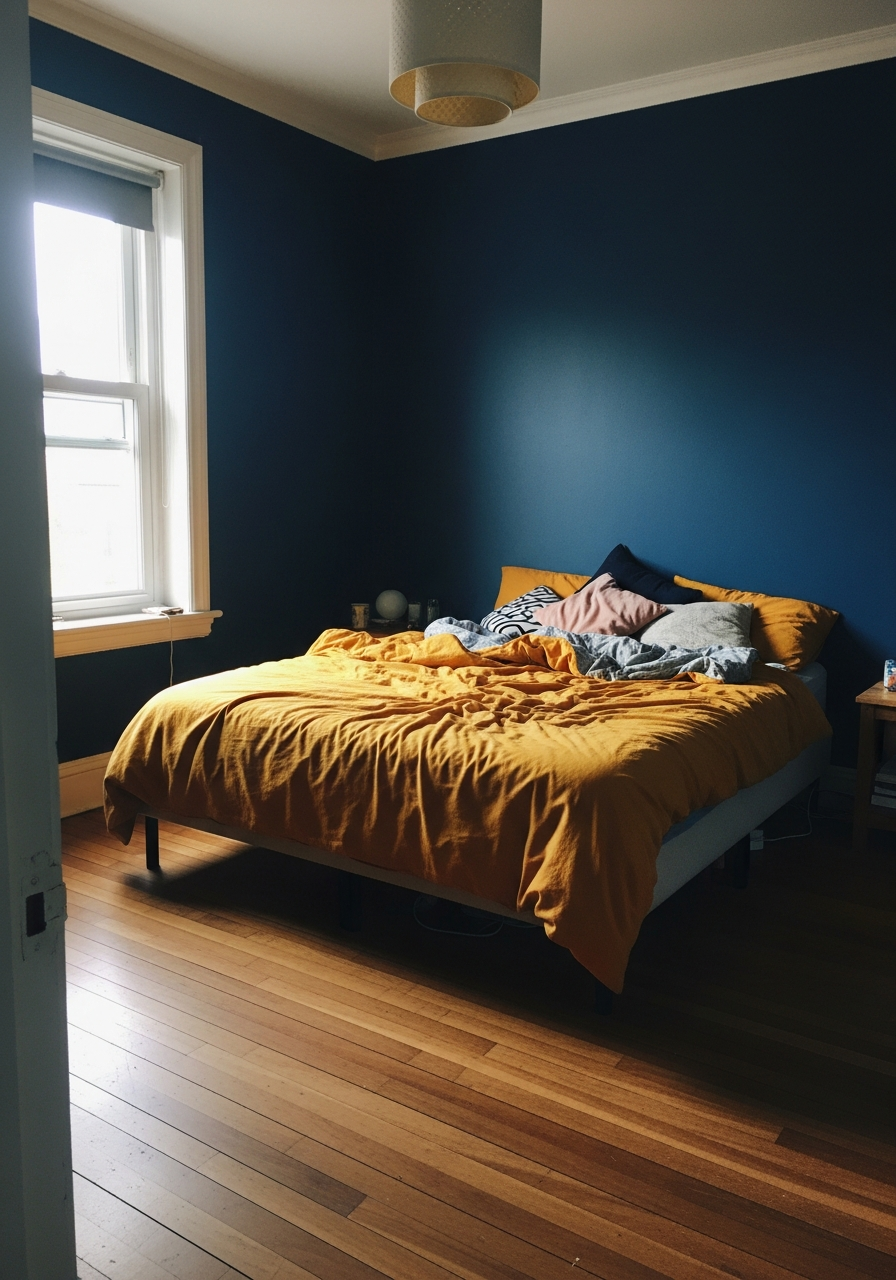 41. Deep Blue and Mustard