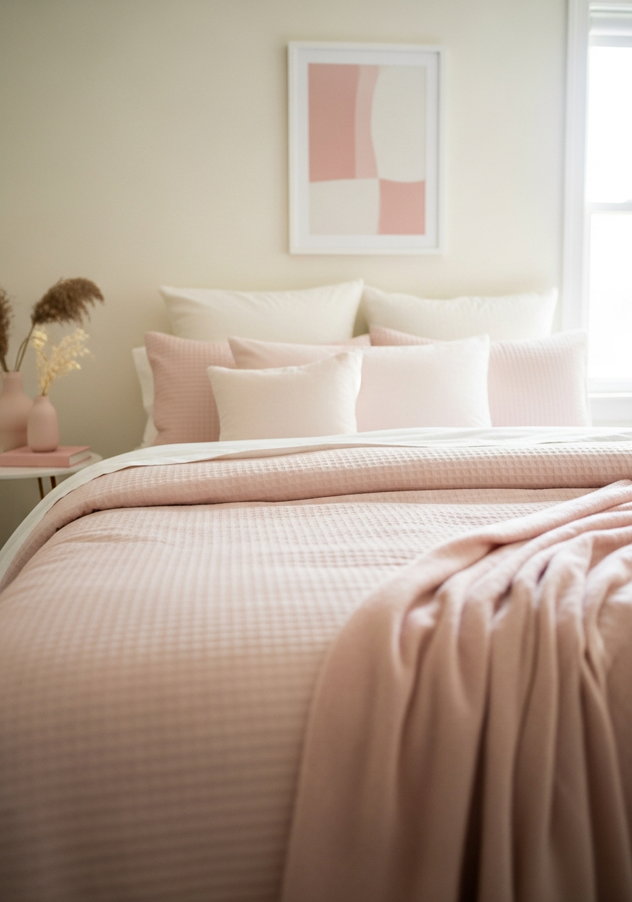 48. Pale Pink and Ivory