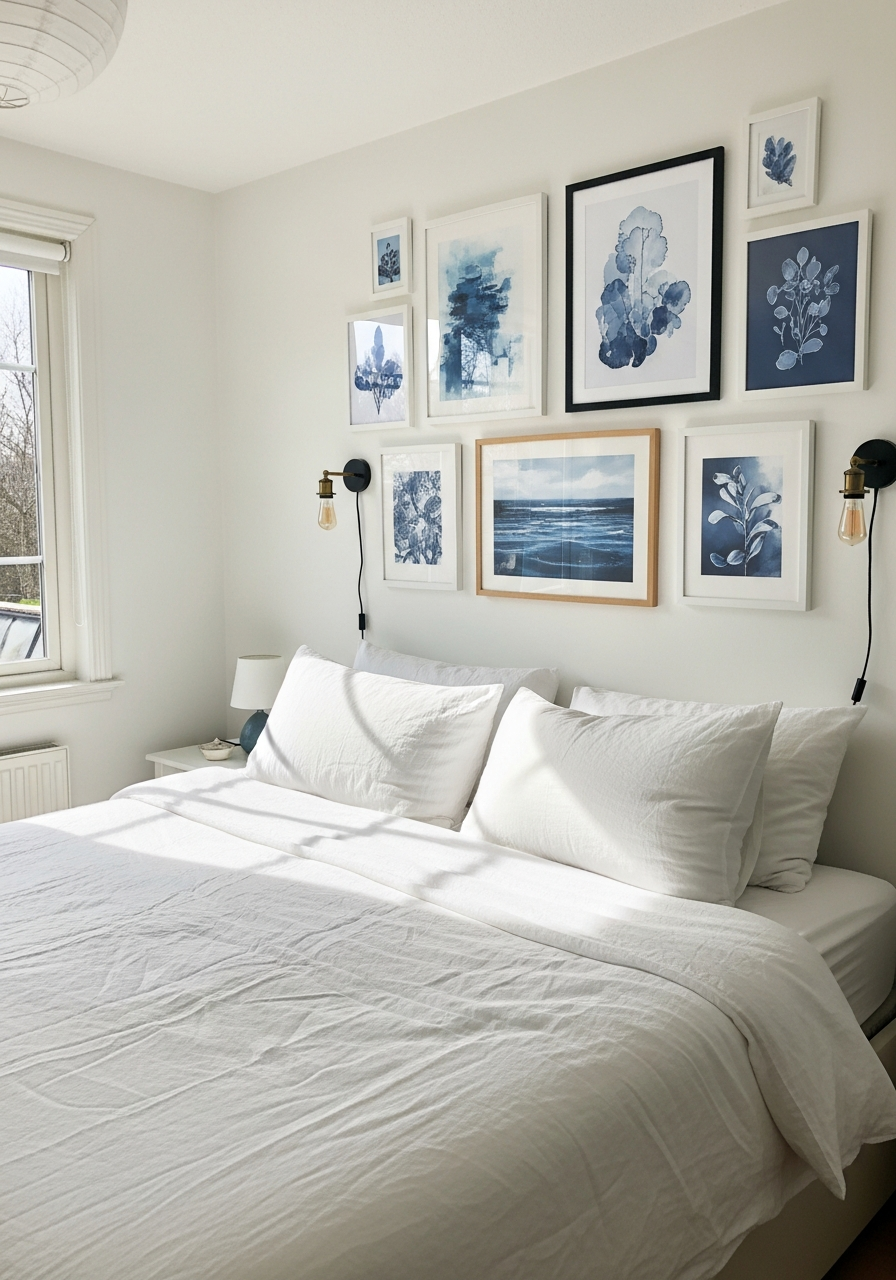 19. White Bedroom Blue Gallery
