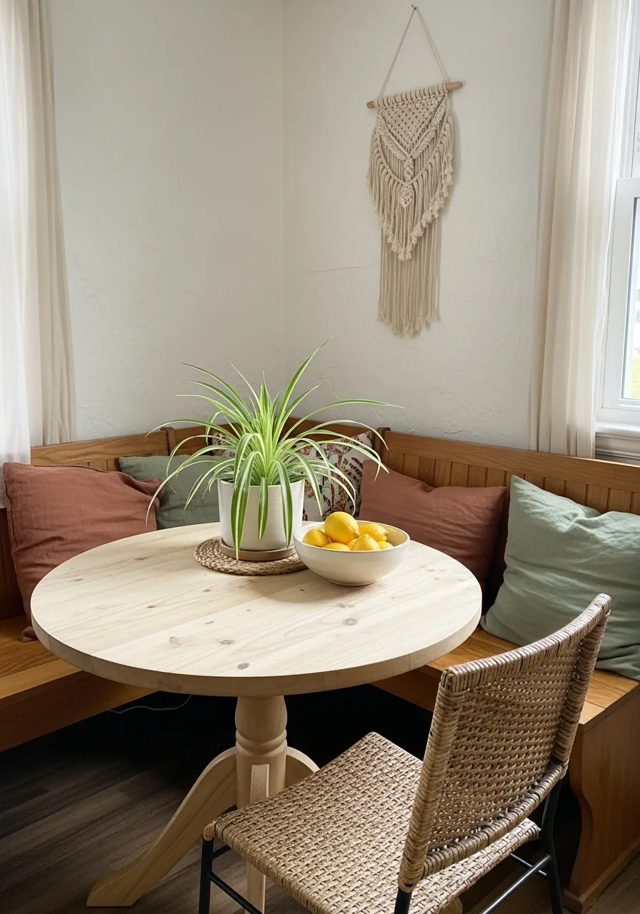 14. Boho Style Breakfast Nook