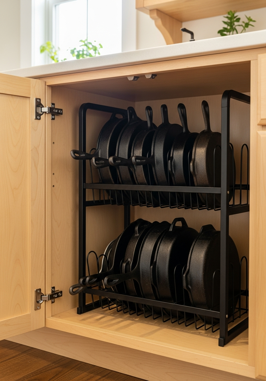 3. Cabinet Pot Pan Organizer
