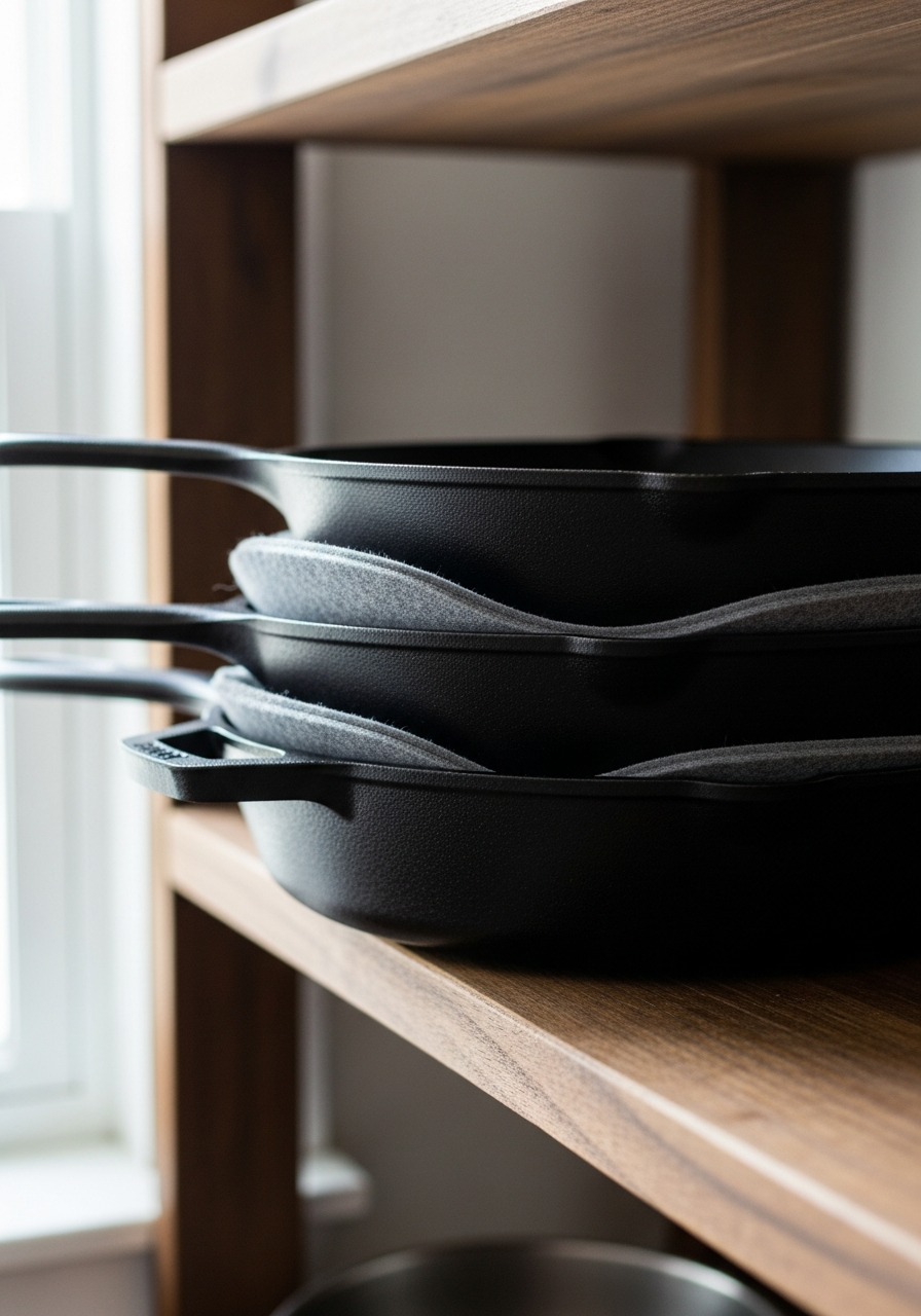 4. Stack With Pan Protectors