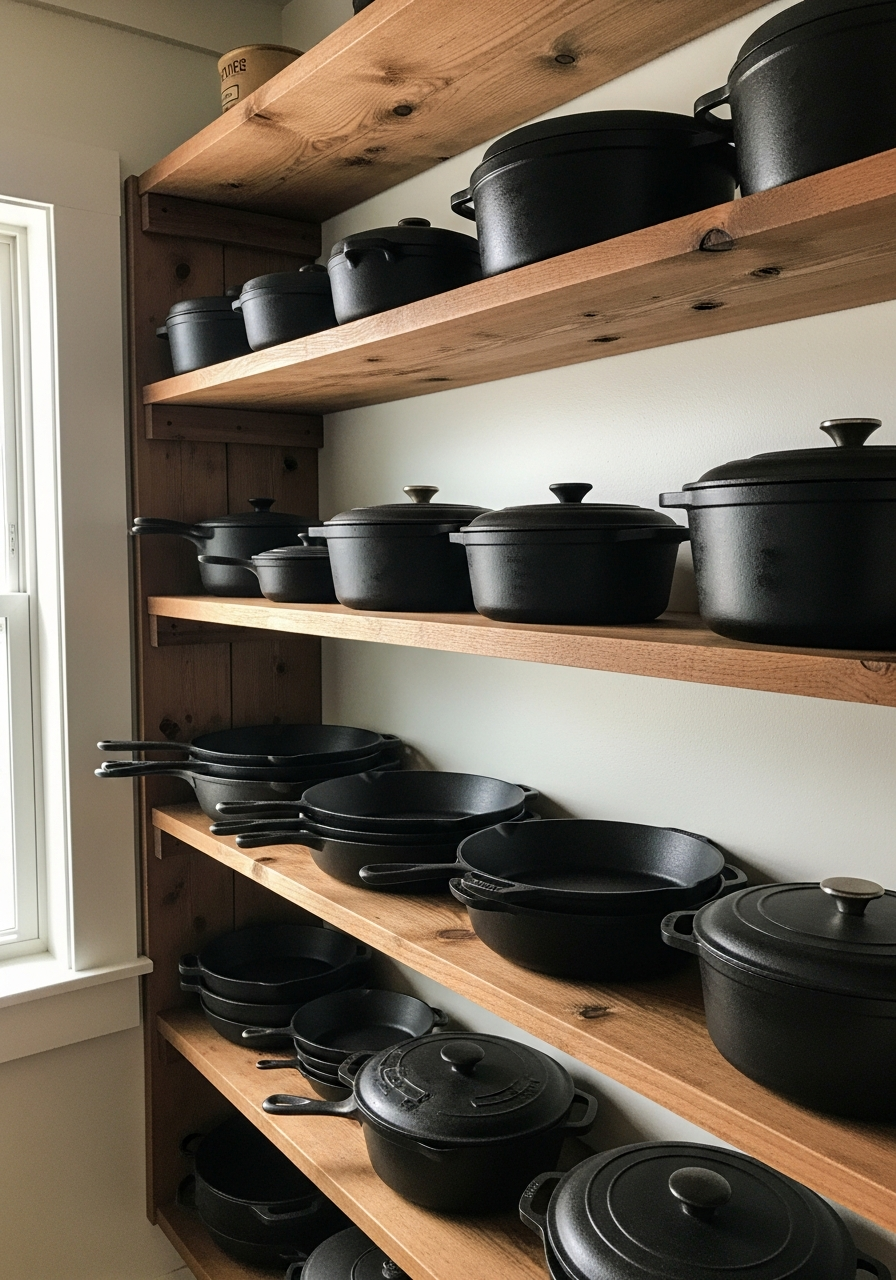 6. Open Kitchen Shelf Display
