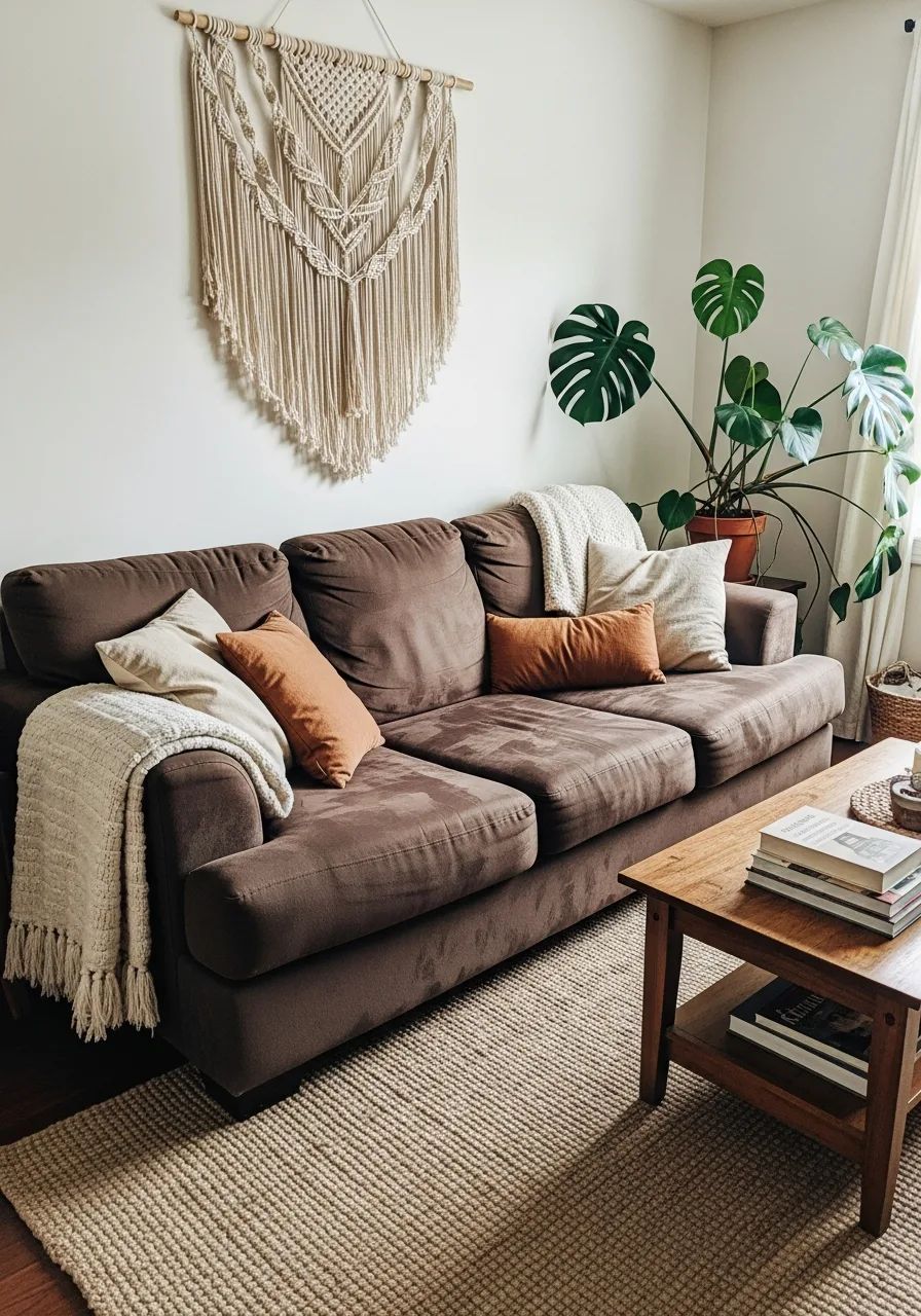 13. Boho Living Room Vibe