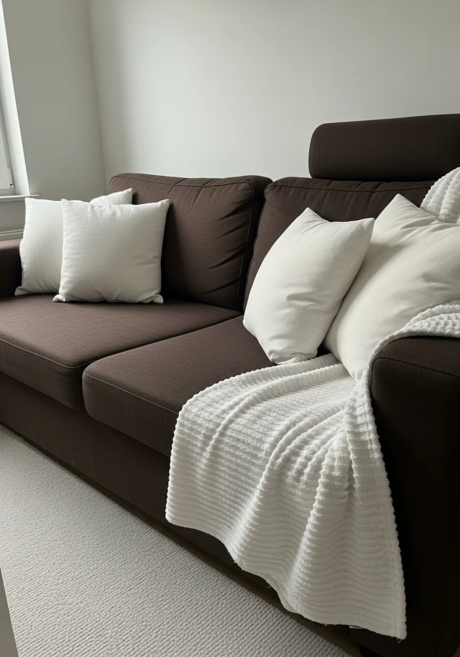 5. Bold White Brown Contrast