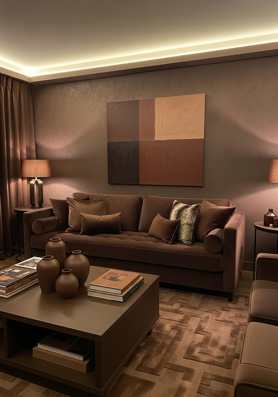 10. Chocolate Brown Sophisticated Room