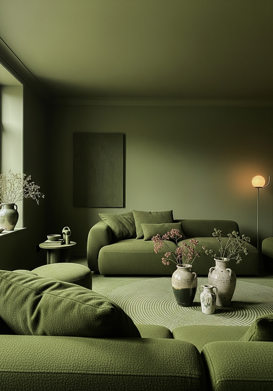 16. Moss Green Organic Interior