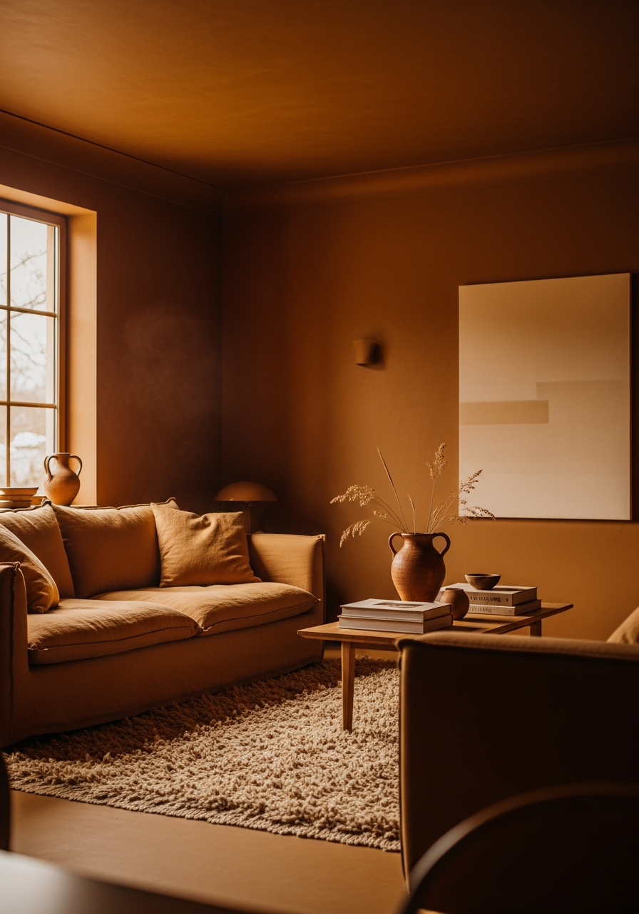 24. Rich Ochre Earthy Room