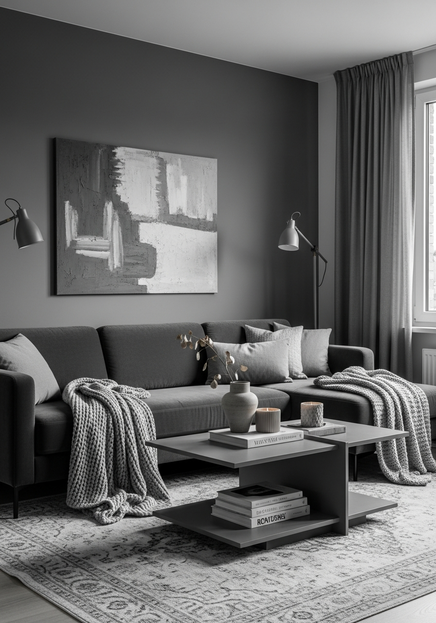 30. Smoke Gray Monochromatic Look