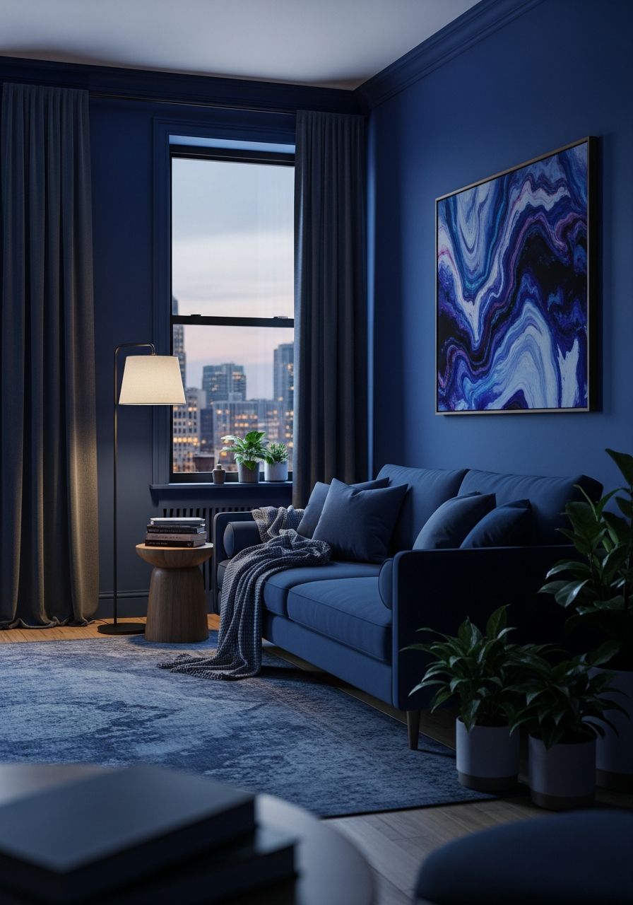 32. Deep Indigo Elegant Interior