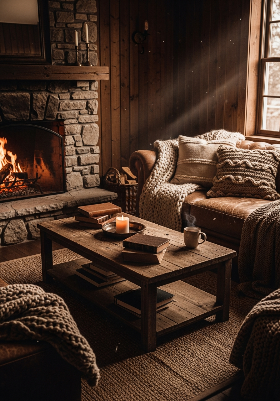 36. Rustic Brown Cozy Cabin