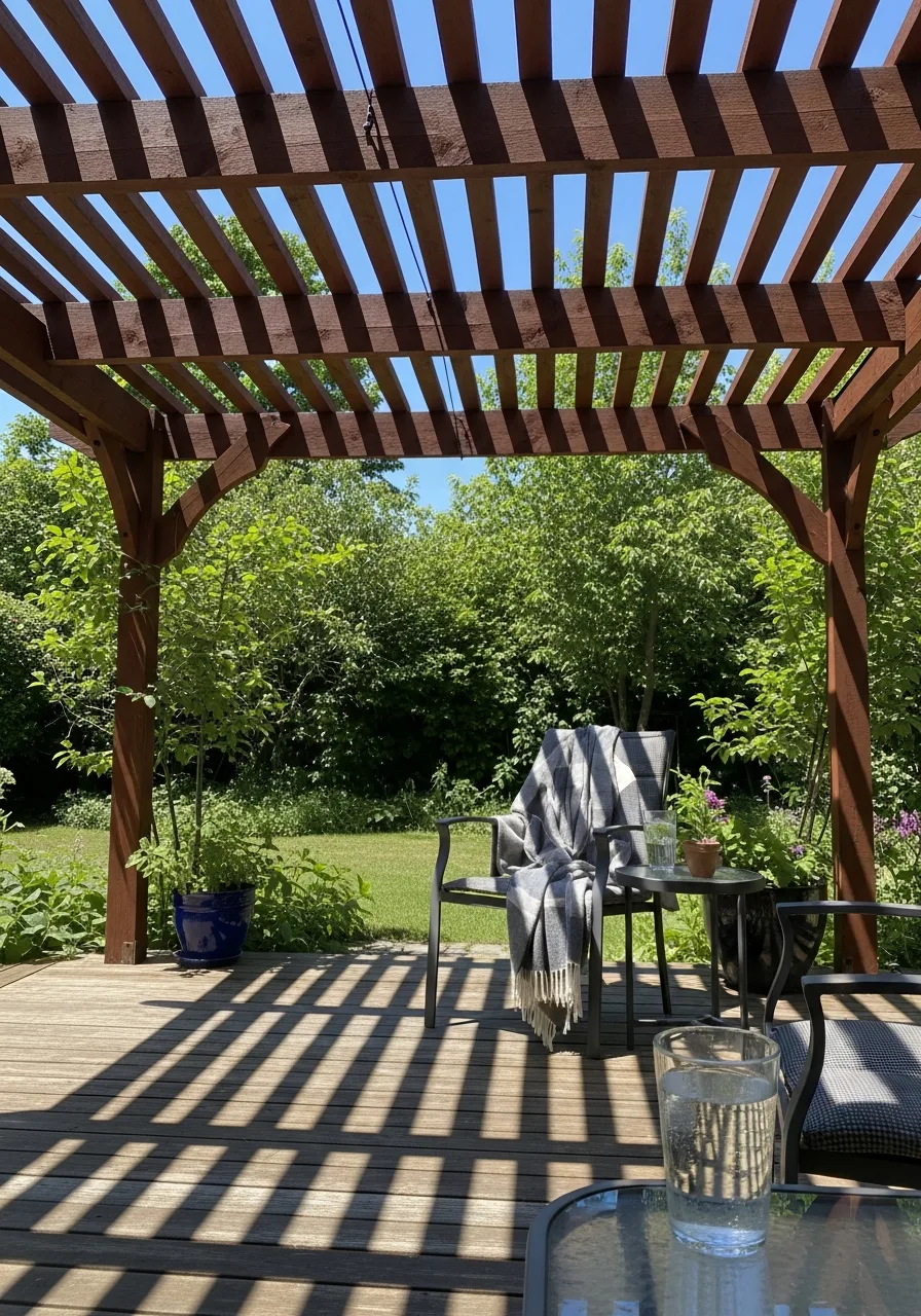 1. Classic Wooden Pergola Cover
