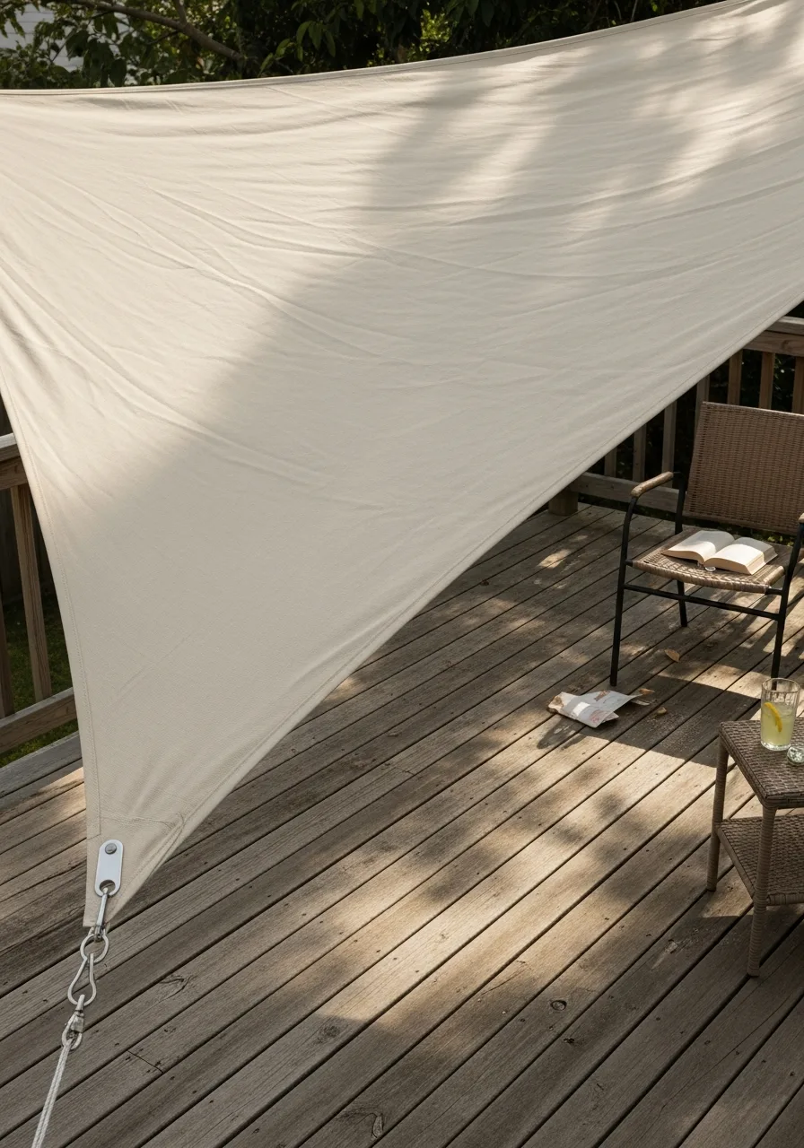 11. Fabric Shade Sail Deck Cover