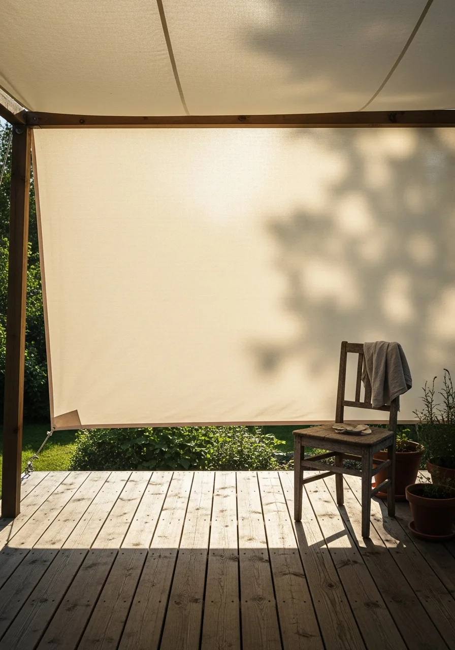 12. Canvas Awning Deck Cover