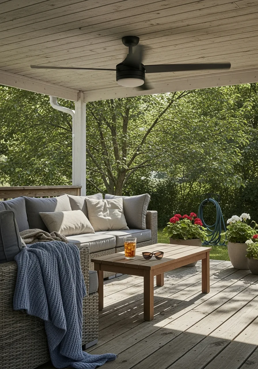 23. Covered Deck with Ceiling Fan