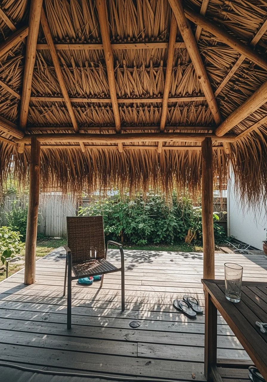 28. Thatched Roof Deck Cover