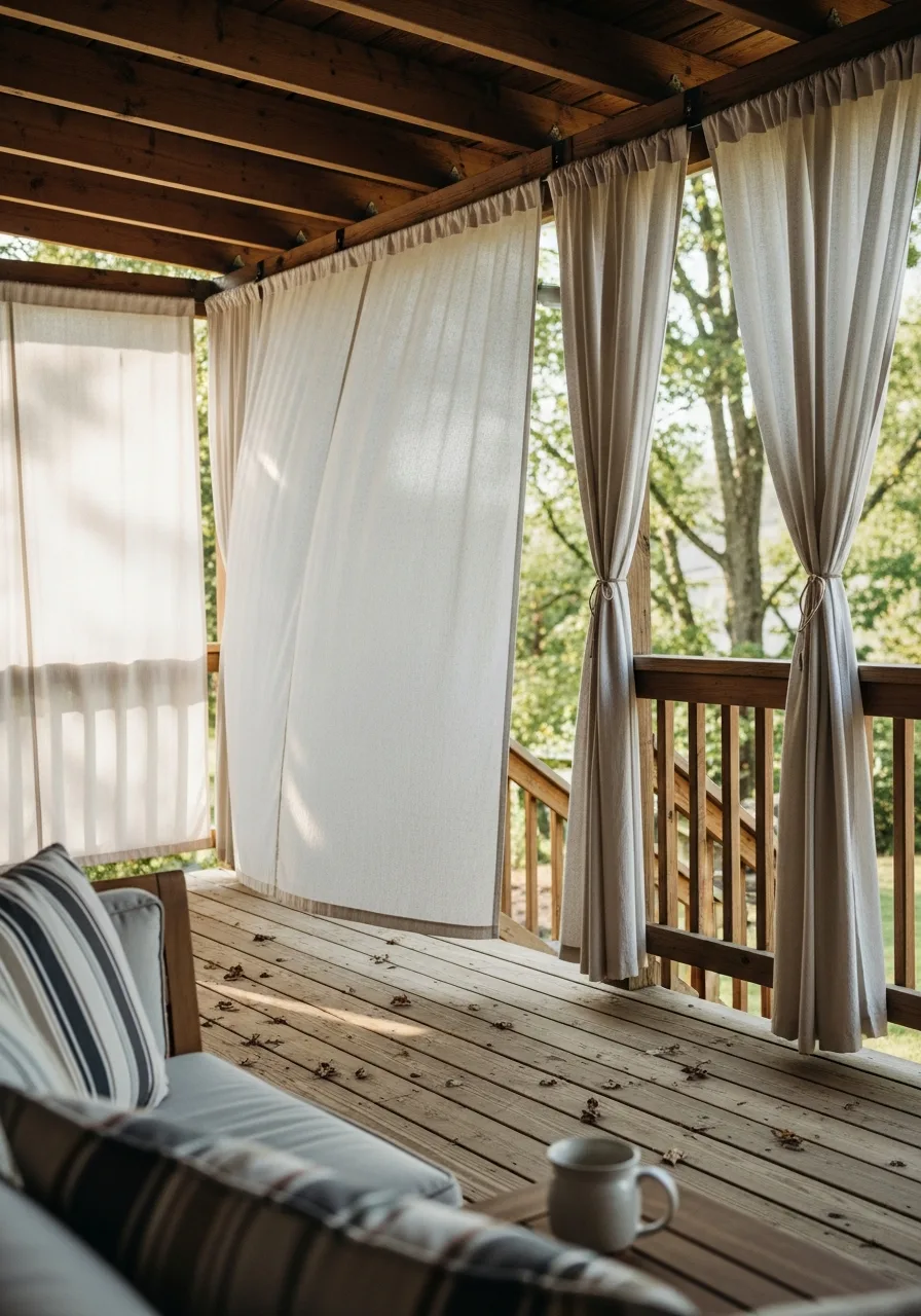 31. Covered Deck with Outdoor Curtains
