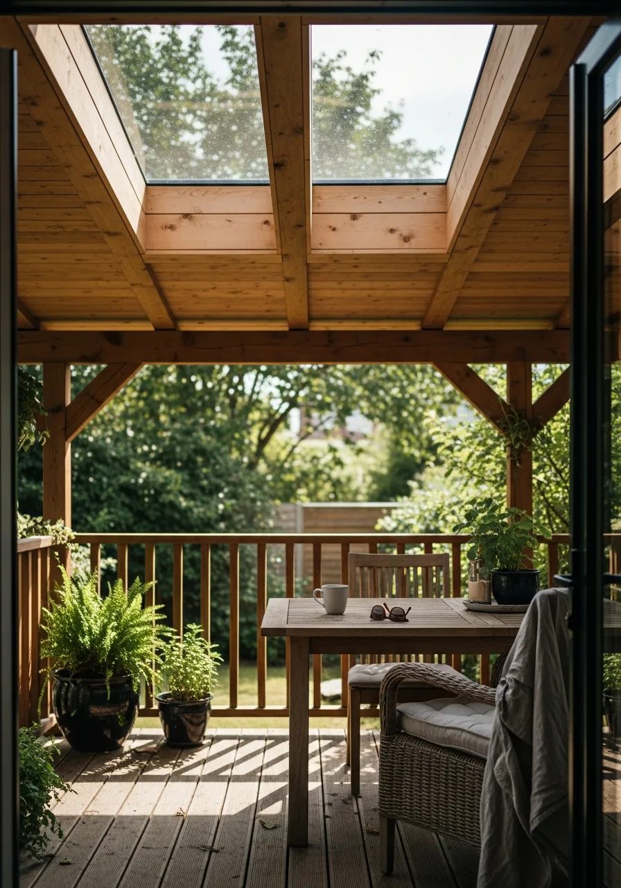 34. Covered Deck with Skylights