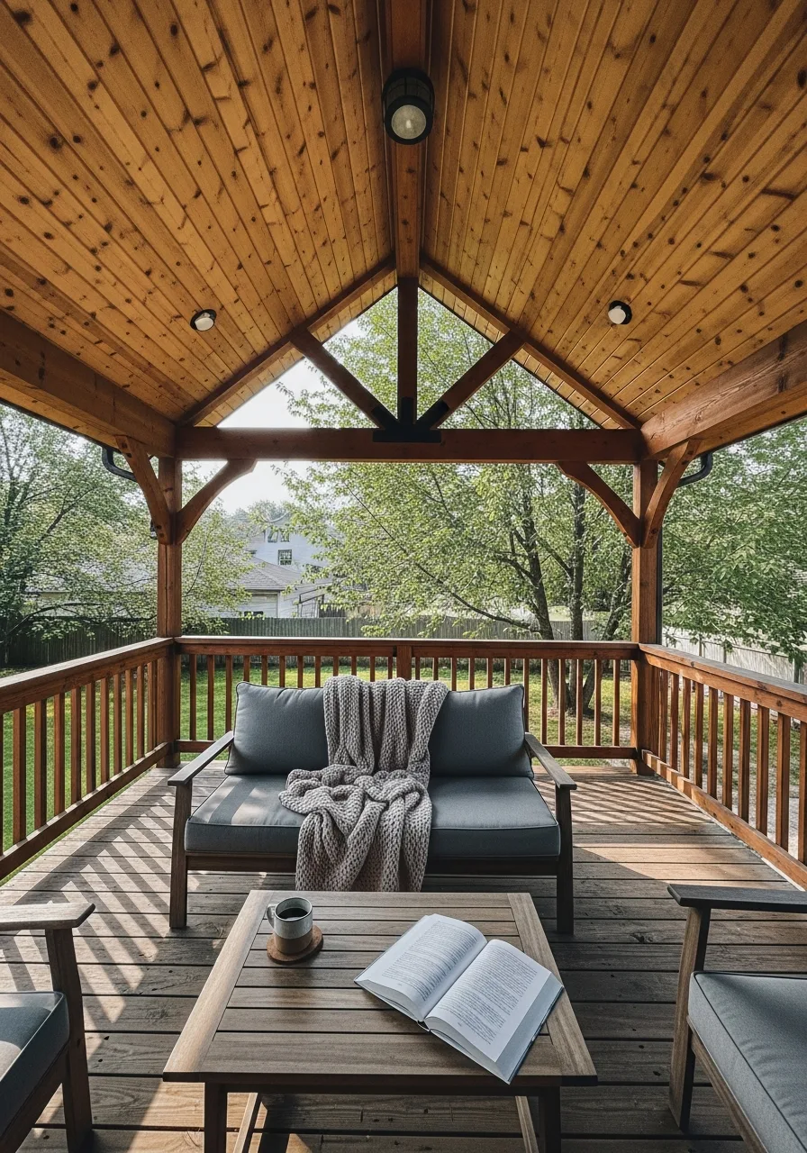 7. Gable Roof Covered Deck