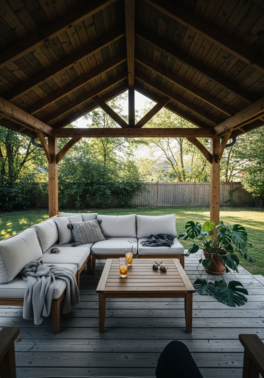 9. Pavilion-Style Covered Deck