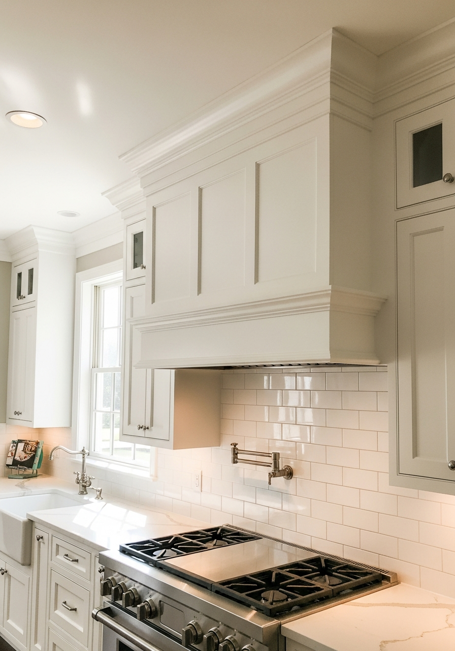 10. Range Hood with Crown Molding