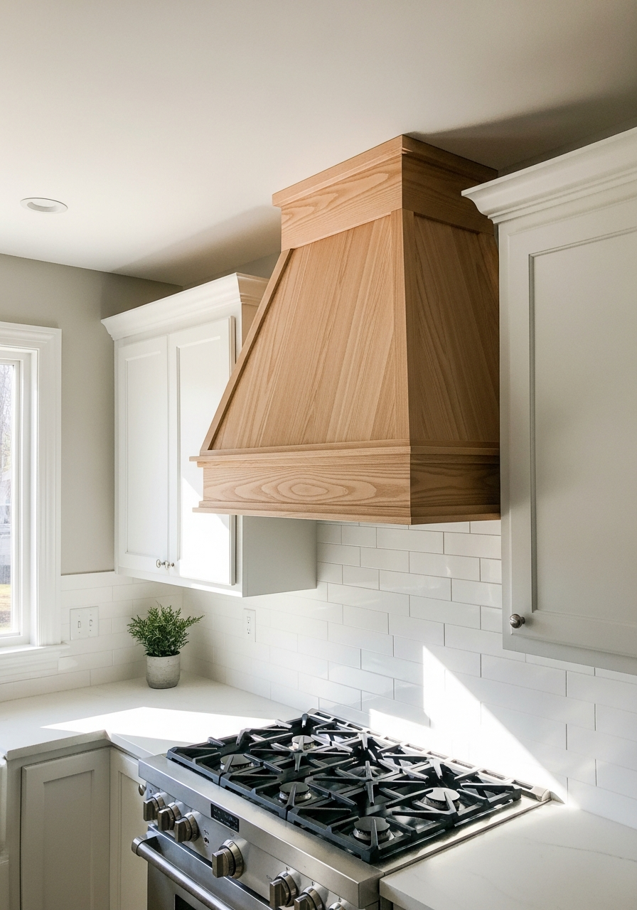 6. Tapered Wood Hood