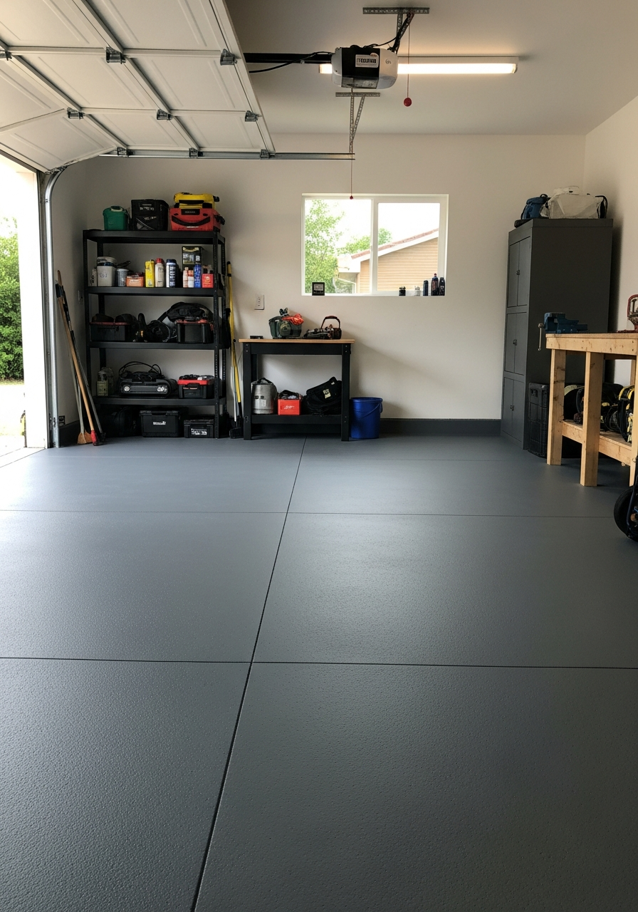 12. Matte Gray Industrial Floor