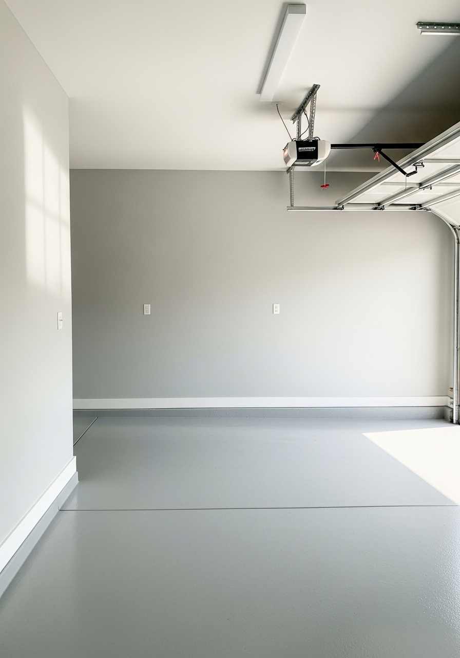 1. Timeless Light Gray Garage Walls
