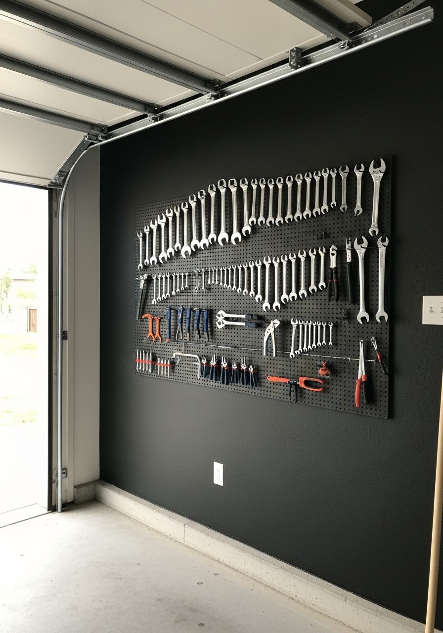 26. Matte Black Tool Wall