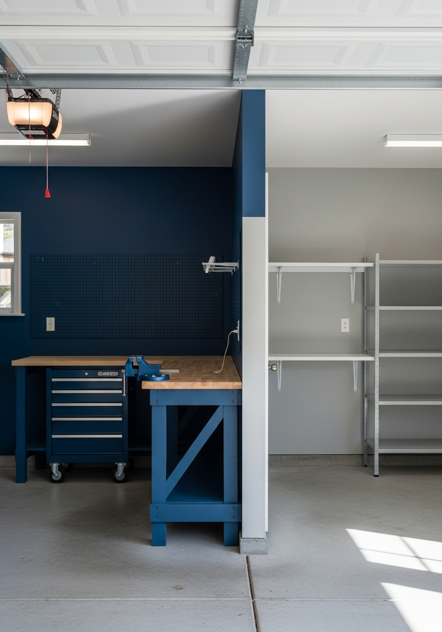 27. Color Zoned Garage Walls