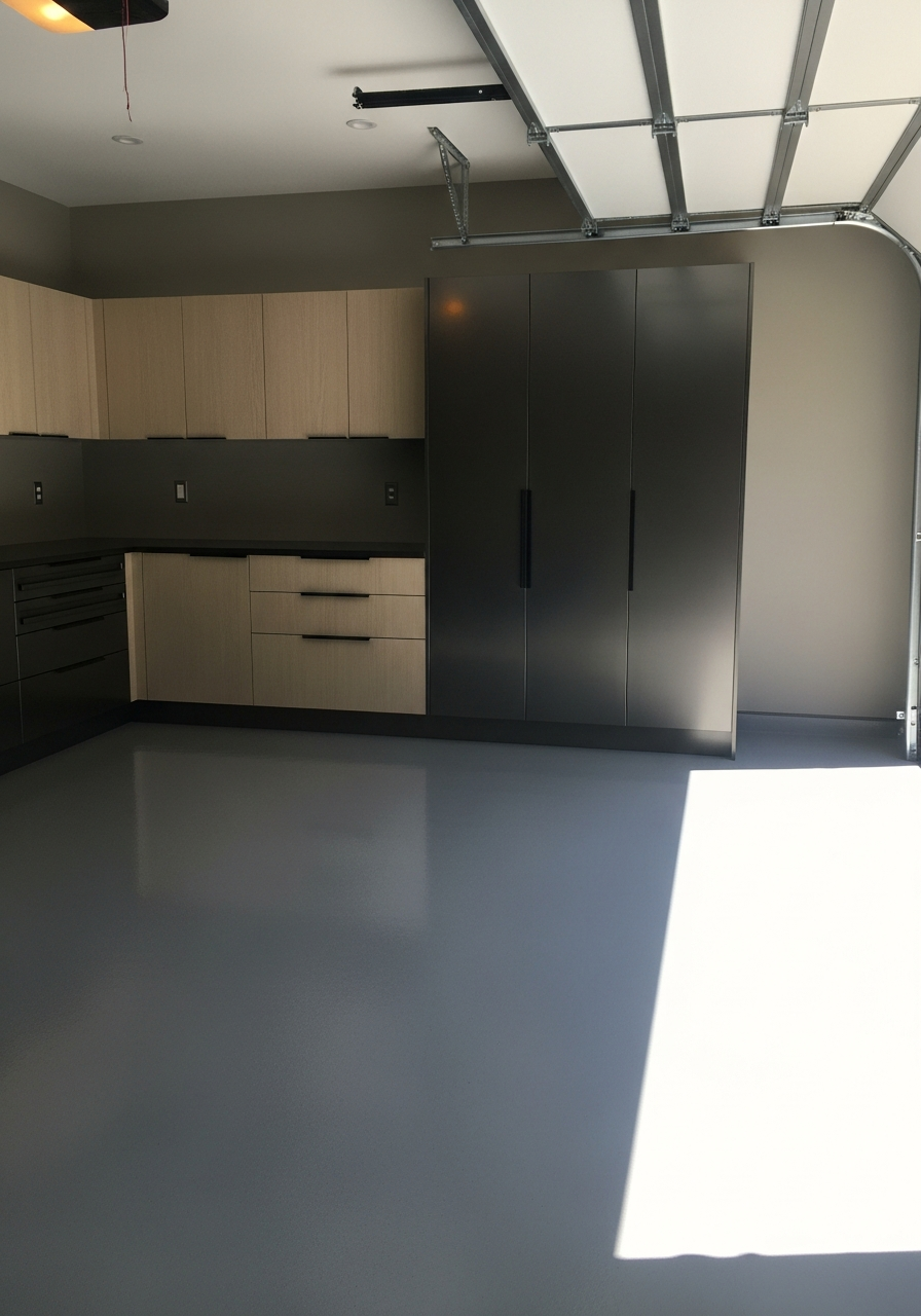 7. Greige Modern Garage Walls