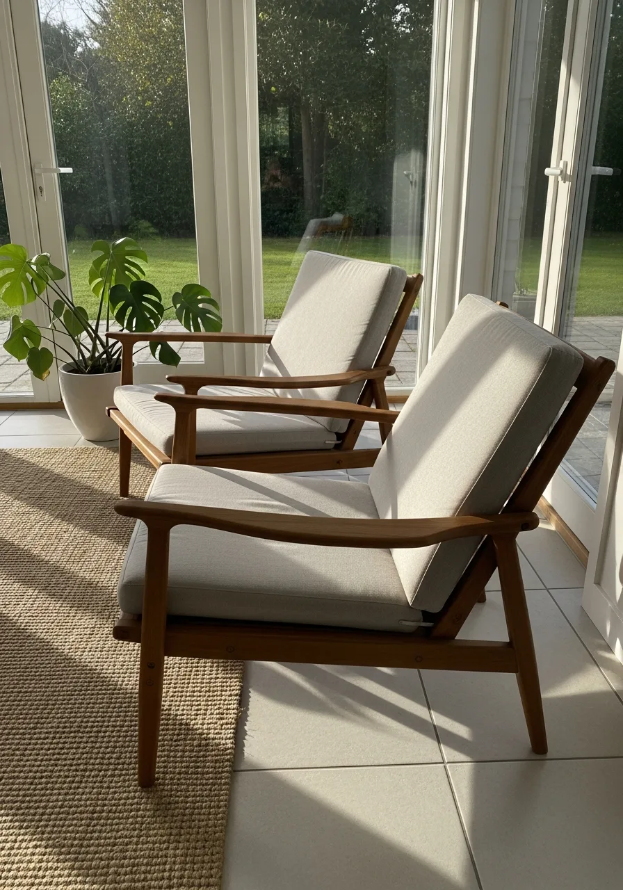 12. Teak Lounge Chairs
