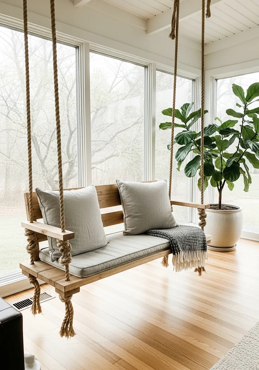 16. Indoor Swing Bench