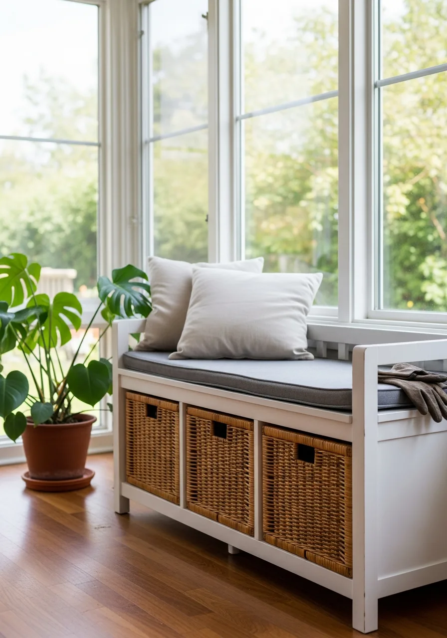 17. Storage Bench Seating
