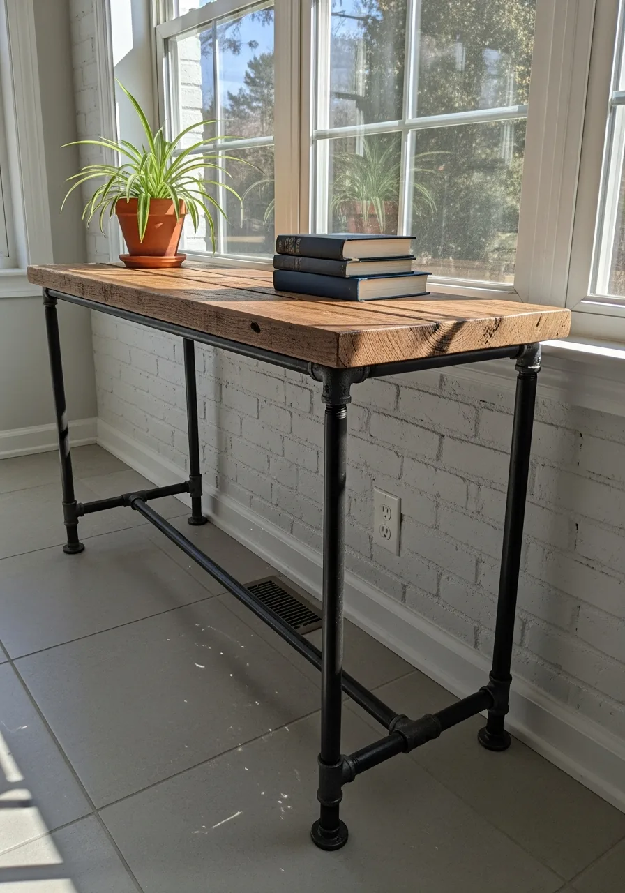 30. Industrial Metal and Wood Pieces