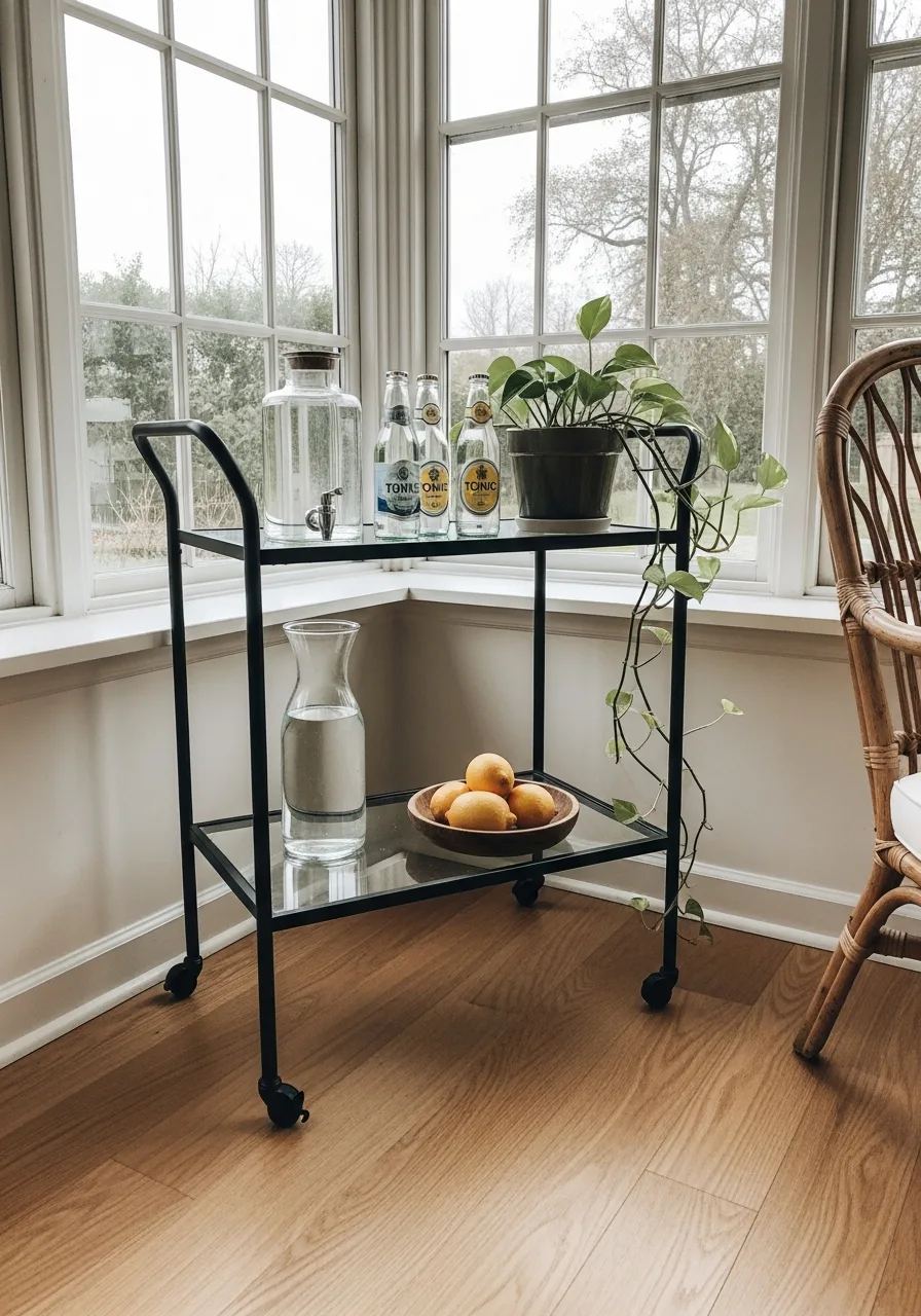 32. Bar Cart or Beverage Station
