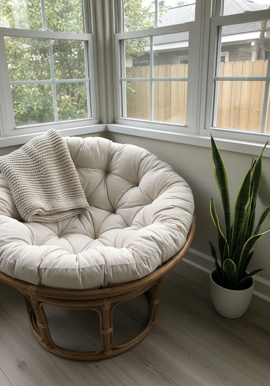 6. Papasan Chair Corner