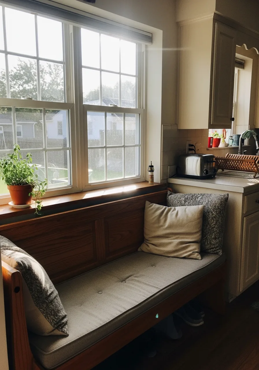 10. Kitchen Window With Bench Seating