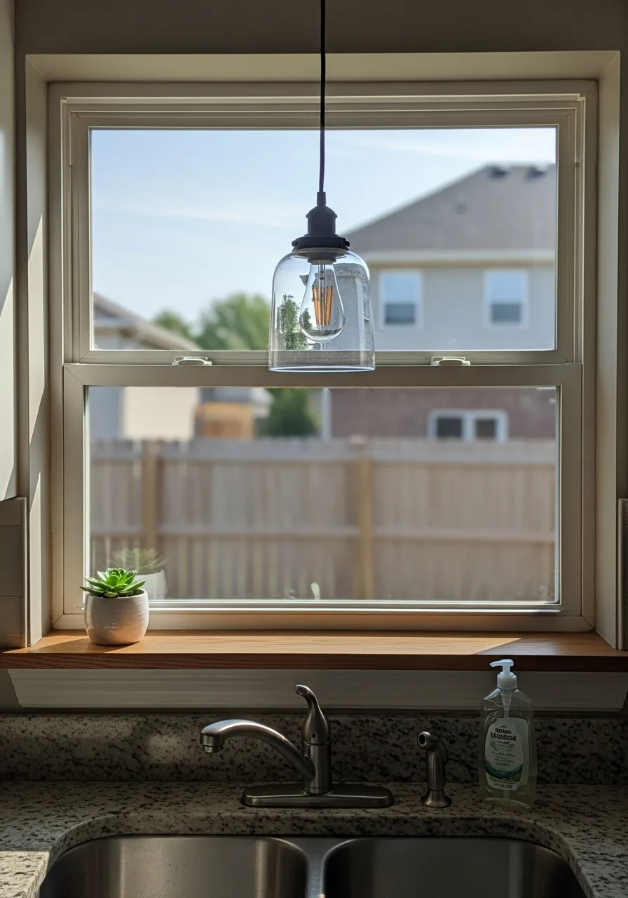 27. Window With Pendant Lighting