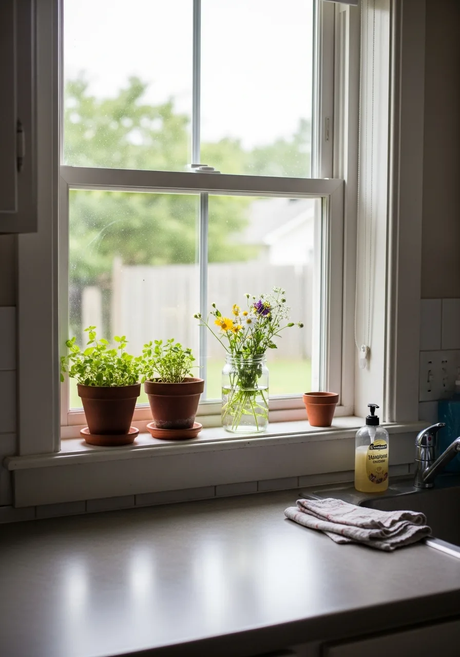 43. Cottage Style Kitchen Window