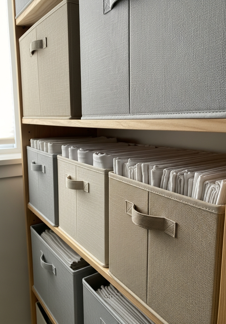 21. Use Fabric Storage Boxes