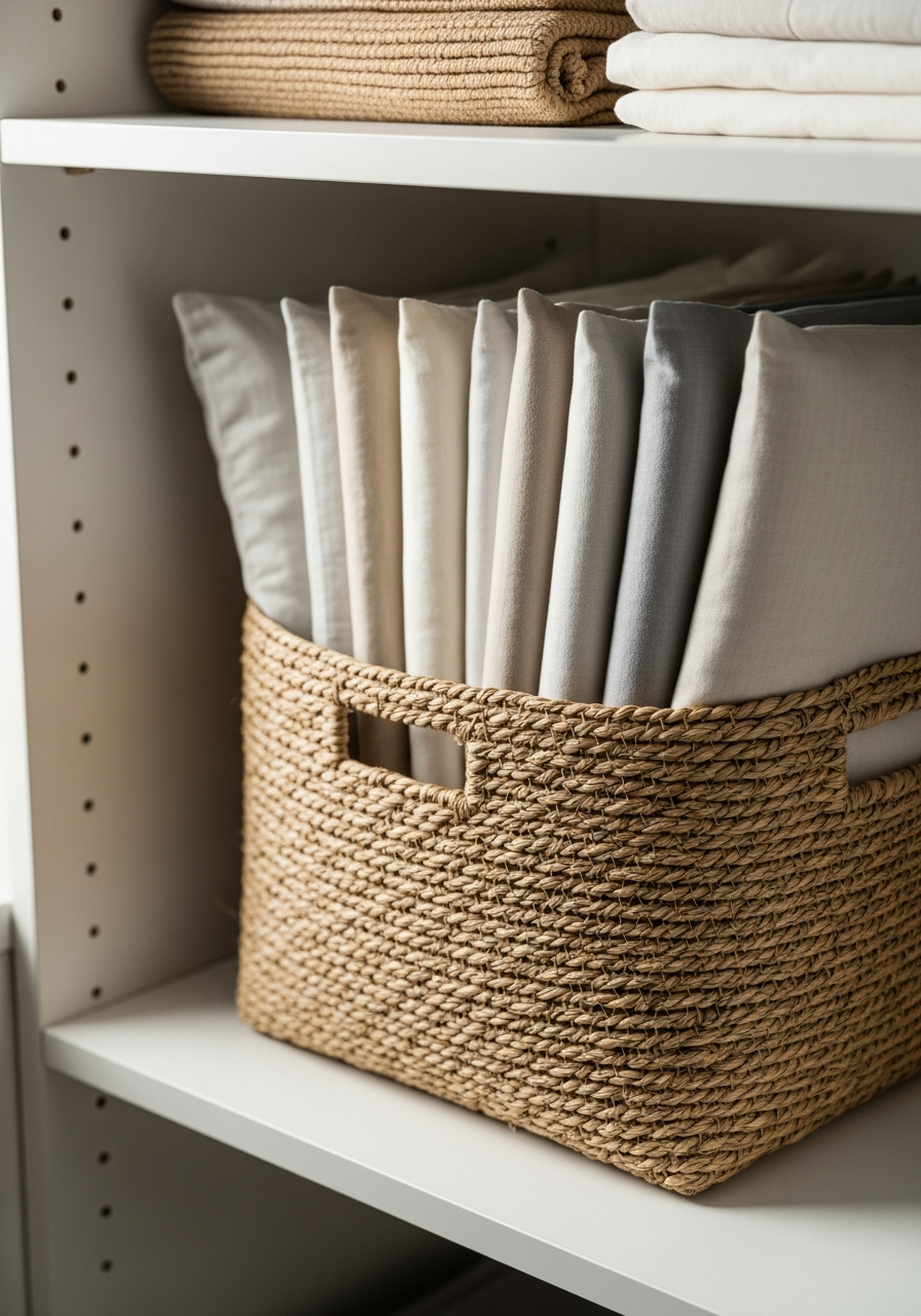 25. Store Pillowcases in Baskets